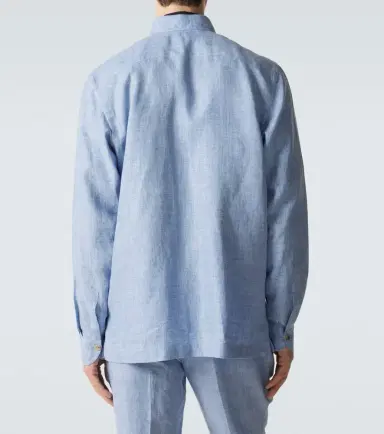 Rubinacci Linen field jacket | Thumbnail 4 Rubinacci Linen field jacket | Thumbnail 4