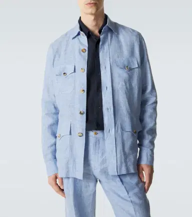 Rubinacci Linen field jacket | Thumbnail 6 Rubinacci Linen field jacket | Thumbnail 6