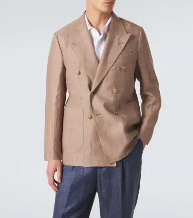 Rubinacci Herringbone linen and wool blazer | Thumbnail 6 Rubinacci Herringbone linen and wool blazer | Thumbnail 6