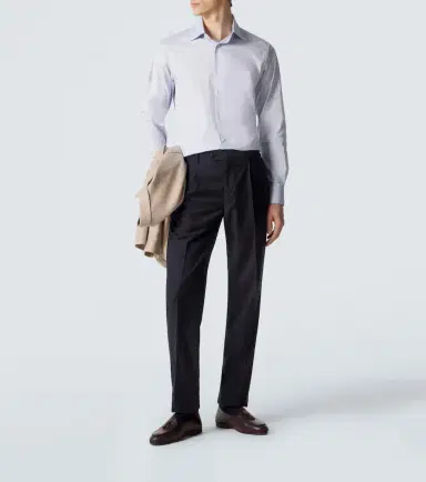 Rubinacci Pleated virgin wool straight pants | Thumbnail 3 Rubinacci Pleated virgin wool straight pants | Thumbnail 3