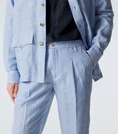 Rubinacci Linen slim pants | Thumbnail 2 Rubinacci Linen slim pants | Thumbnail 2