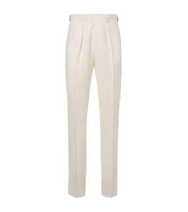 Rubinacci Linen tapered pants | Thumbnail 1 Rubinacci Linen tapered pants | Thumbnail 1