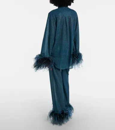 Oseree Oséree Lumière Plumage wide-leg pants | Thumbnail 5 Oseree Oséree Lumière Plumage wide-leg pants | Thumbnail 5