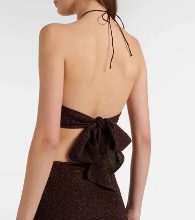 Oseree Oséree Lumière cutout halterneck maxi dress | Thumbnail 5 Oseree Oséree Lumière cutout halterneck maxi dress | Thumbnail 5