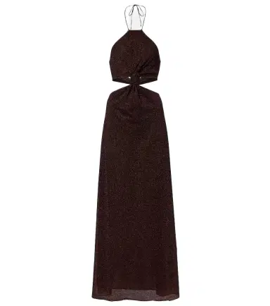 Oseree Oséree Lumière cutout halterneck maxi dress | Thumbnail 1 Oseree Oséree Lumière cutout halterneck maxi dress | Thumbnail 1