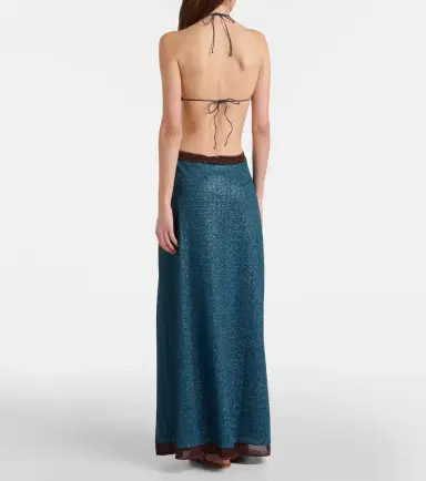 Oséree Oséree Lumière cutout halterneck maxi dress | Thumbnail 3 Oséree Oséree Lumière cutout halterneck maxi dress | Thumbnail 3