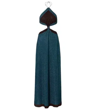 Oséree Oséree Lumière cutout halterneck maxi dress | Thumbnail 1 Oséree Oséree Lumière cutout halterneck maxi dress | Thumbnail 1