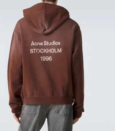 Acne Studios Logo cotton-blend jersey hoodie | Thumbnail 2 Acne Studios Logo cotton-blend jersey hoodie | Thumbnail 2