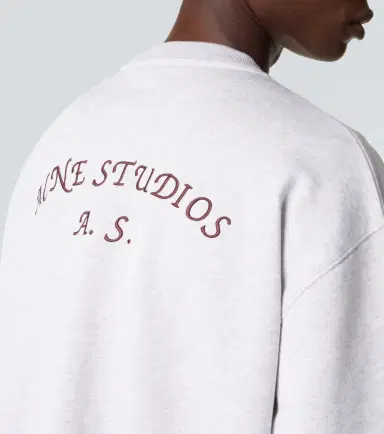Acne Studios Logo embroidered cotton-blend sweatshirt | Thumbnail 4 Acne Studios Logo embroidered cotton-blend sweatshirt | Thumbnail 4