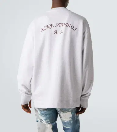 Acne Studios Logo embroidered cotton-blend sweatshirt | Thumbnail 5 Acne Studios Logo embroidered cotton-blend sweatshirt | Thumbnail 5