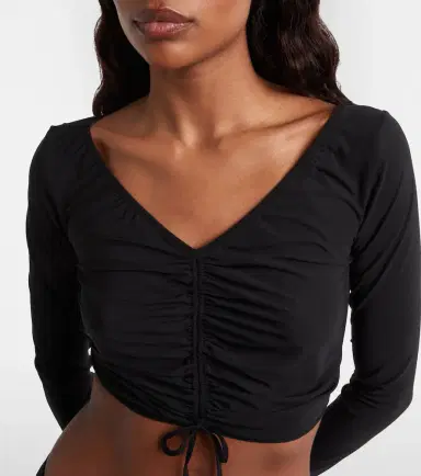 Nensi Dojaka Ruched crop top | Thumbnail 5 Nensi Dojaka Ruched crop top | Thumbnail 5