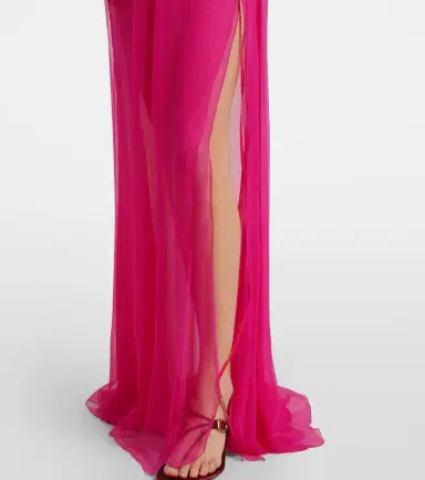 Nensi Dojaka Semi-sheer silk gown | Thumbnail 5 Nensi Dojaka Semi-sheer silk gown | Thumbnail 5