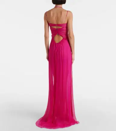 Nensi Dojaka Semi-sheer silk gown | Thumbnail 7 Nensi Dojaka Semi-sheer silk gown | Thumbnail 7