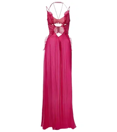 Nensi Dojaka Semi-sheer silk gown | Thumbnail 1 Nensi Dojaka Semi-sheer silk gown | Thumbnail 1