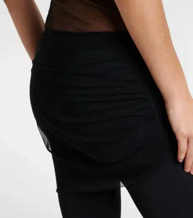 Nensi Dojaka Cropped tulle-trimmed leggings | Thumbnail 3 Nensi Dojaka Cropped tulle-trimmed leggings | Thumbnail 3