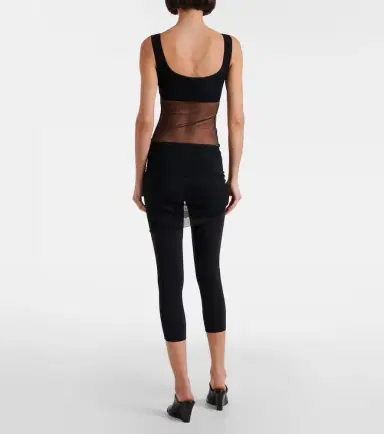 Nensi Dojaka Cropped tulle-trimmed leggings | Thumbnail 6 Nensi Dojaka Cropped tulle-trimmed leggings | Thumbnail 6