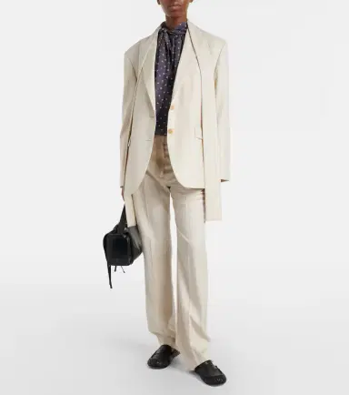 Acne Studios Pinstripe wool blazer | Thumbnail 4 Acne Studios Pinstripe wool blazer | Thumbnail 4