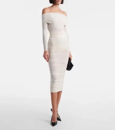 Wolford Draped sheer high-rise midi skirt | Thumbnail 3 Wolford Draped sheer high-rise midi skirt | Thumbnail 3