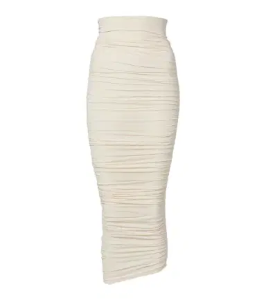 Wolford Draped sheer high-rise midi skirt | Thumbnail 1 Wolford Draped sheer high-rise midi skirt | Thumbnail 1