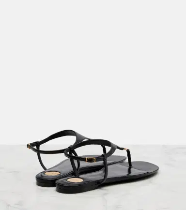Saint Laurent Cassandre leather thong sandals | Thumbnail 4 Saint Laurent Cassandre leather thong sandals | Thumbnail 4