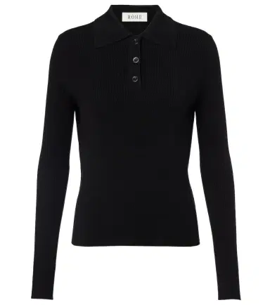 RÓHE Róhe Ribbed-knit polo shirt | Thumbnail 1 RÓHE Róhe Ribbed-knit polo shirt | Thumbnail 1