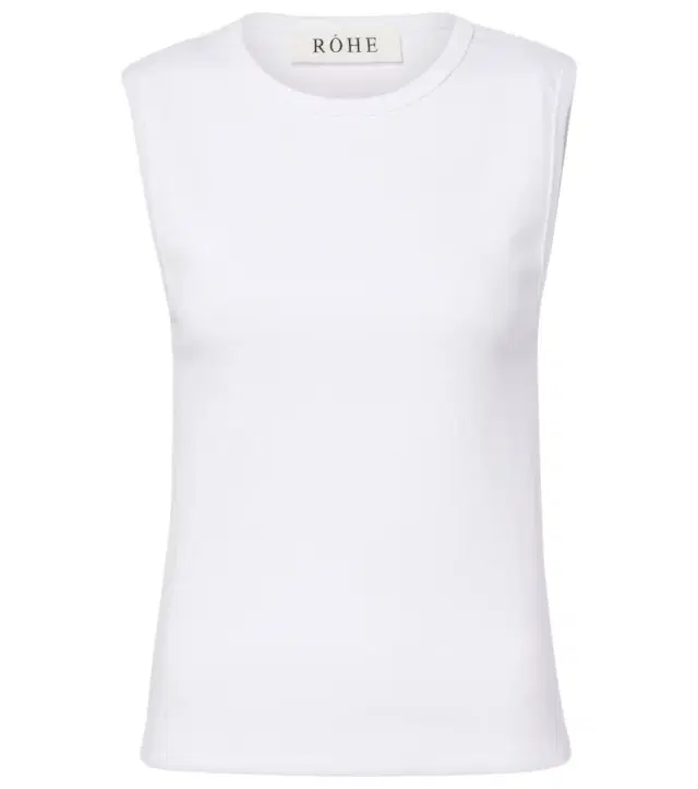 Róhe Ribbed-knit cotton-blend jersey tank top Róhe Ribbed-knit cotton-blend jersey tank top