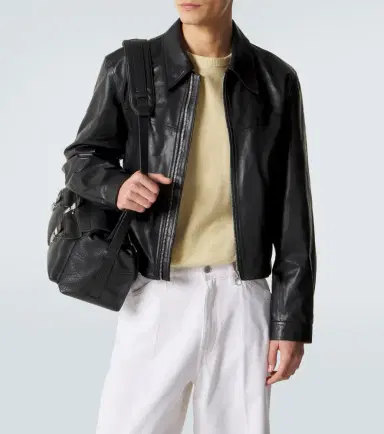 Lemaire Leather blouson jacket | Thumbnail 3 Lemaire Leather blouson jacket | Thumbnail 3