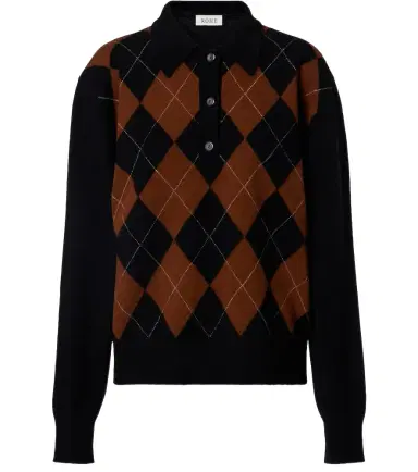 RÓHE Róhe Argyle wool polo sweater | Thumbnail 1 RÓHE Róhe Argyle wool polo sweater | Thumbnail 1