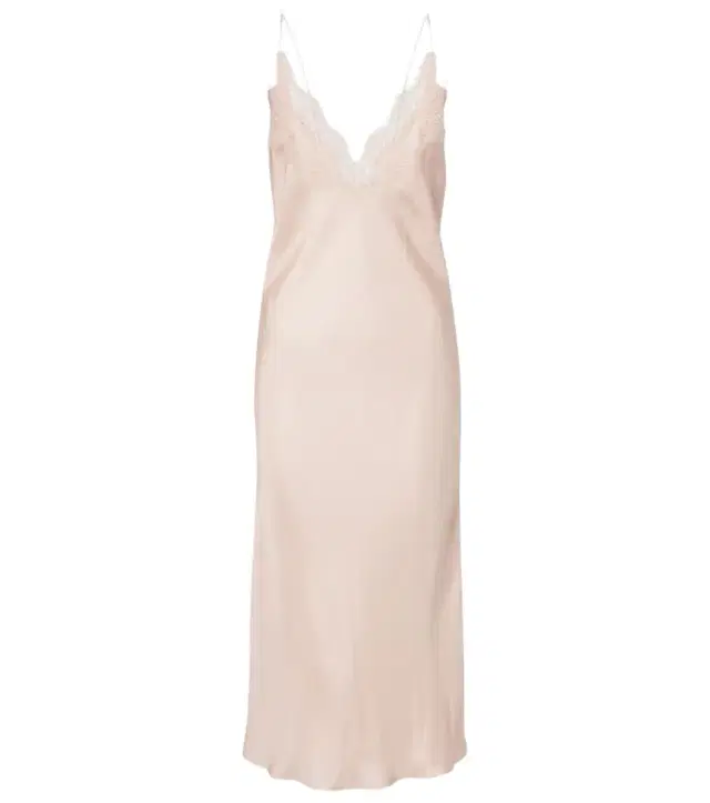 Róhe Lace-trimmed silk satin slip dress Róhe Lace-trimmed silk satin slip dress