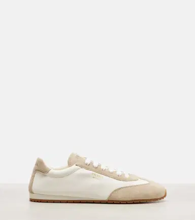 Prada Suede-trimmed leather sneakers | Thumbnail 2 Prada Suede-trimmed leather sneakers | Thumbnail 2