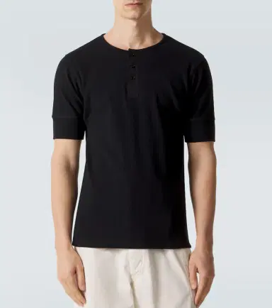 Lemaire Cotton and linen Henley shirt | Thumbnail 4 Lemaire Cotton and linen Henley shirt | Thumbnail 4