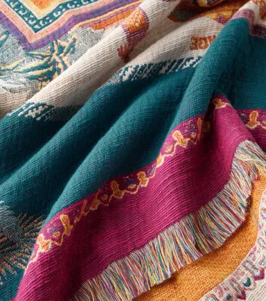 Etro Shanti embroidered cotton throw | Thumbnail 2 Etro Shanti embroidered cotton throw | Thumbnail 2