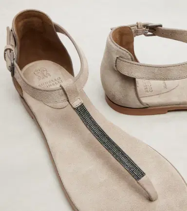 Brunello Cucinelli Monili suede slides | Thumbnail 4 Brunello Cucinelli Monili suede slides | Thumbnail 4