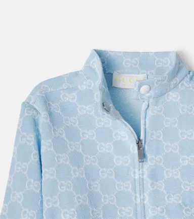 Gucci Kids Baby GG cotton piqué jacket | Thumbnail 2 Gucci Kids Baby GG cotton piqué jacket | Thumbnail 2