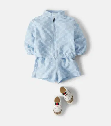 Gucci Kids Baby GG cotton piqué jacket | Thumbnail 4 Gucci Kids Baby GG cotton piqué jacket | Thumbnail 4