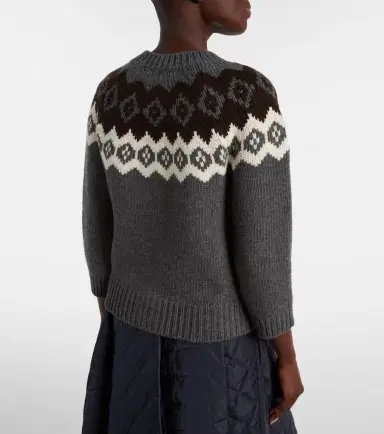 Prada Intarsia wool and cashmere cardigan | Thumbnail 3 Prada Intarsia wool and cashmere cardigan | Thumbnail 3