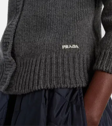 Prada Intarsia wool and cashmere cardigan | Thumbnail 5 Prada Intarsia wool and cashmere cardigan | Thumbnail 5
