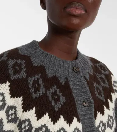 Prada Intarsia wool and cashmere cardigan | Thumbnail 6 Prada Intarsia wool and cashmere cardigan | Thumbnail 6