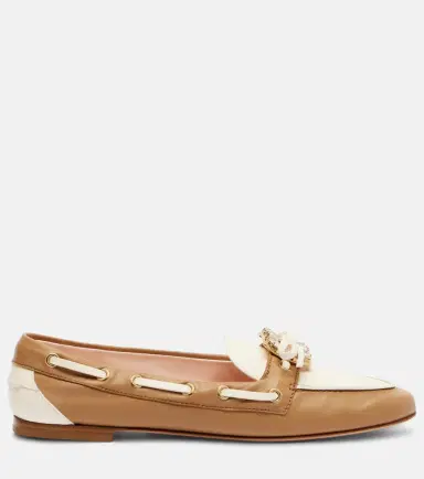 Roger Vivier Embellished leather boat shoes | Thumbnail 2 Roger Vivier Embellished leather boat shoes | Thumbnail 2