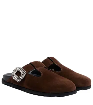 Roger Vivier Slidy Viv' suede mules | Thumbnail 1 Roger Vivier Slidy Viv' suede mules | Thumbnail 1