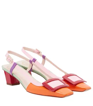 Roger Vivier Belle Vivier leather slingback pumps | Thumbnail 1 Roger Vivier Belle Vivier leather slingback pumps | Thumbnail 1