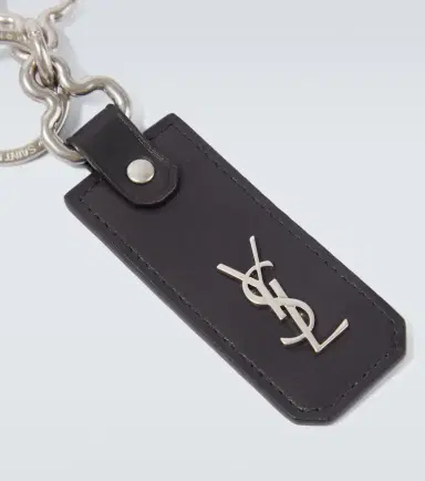 Saint Laurent Cassandre leather keychain | Thumbnail 3 Saint Laurent Cassandre leather keychain | Thumbnail 3