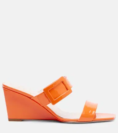 Roger Vivier Belle Vivier 60 patent leather wedge mules | Thumbnail 4 Roger Vivier Belle Vivier 60 patent leather wedge mules | Thumbnail 4