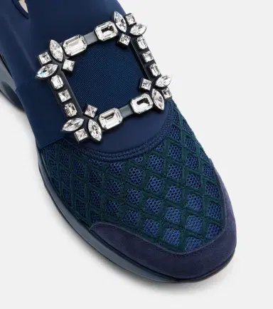 Roger Vivier Viv' Run suede-trimmed slip-on sneakers | Thumbnail 2 Roger Vivier Viv' Run suede-trimmed slip-on sneakers | Thumbnail 2