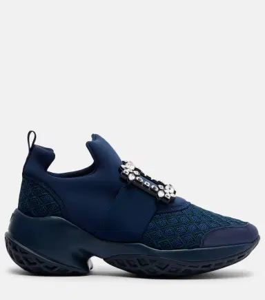 Roger Vivier Viv' Run suede-trimmed slip-on sneakers | Thumbnail 4 Roger Vivier Viv' Run suede-trimmed slip-on sneakers | Thumbnail 4
