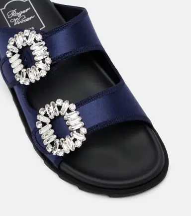 Roger Vivier Slidy Viv' satin sandals | Thumbnail 3 Roger Vivier Slidy Viv' satin sandals | Thumbnail 3