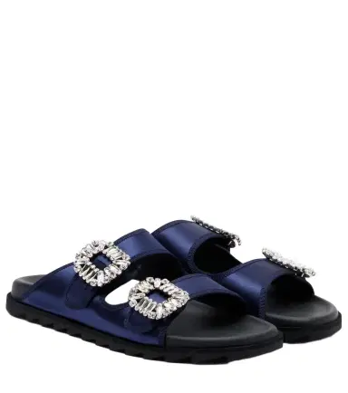 Roger Vivier Slidy Viv' satin sandals | Thumbnail 1 Roger Vivier Slidy Viv' satin sandals | Thumbnail 1
