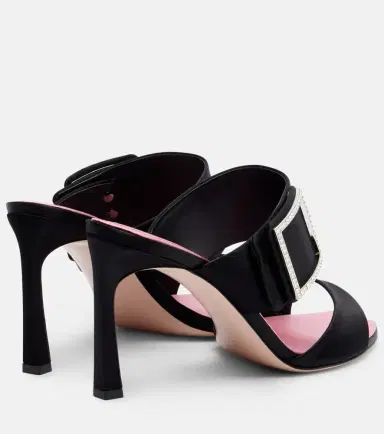 Roger Vivier Trompette 85 embellished satin mules | Thumbnail 3 Roger Vivier Trompette 85 embellished satin mules | Thumbnail 3