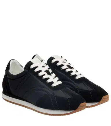 TOTEME Sport suede-trimmed sneakers | Thumbnail 1 TOTEME Sport suede-trimmed sneakers | Thumbnail 1