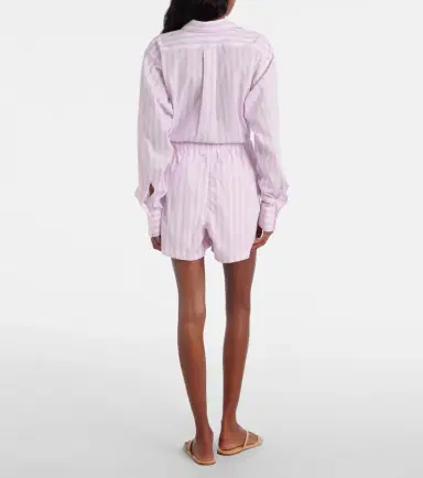 Hunza G Embroidered striped cotton poplin shorts | Thumbnail 5 Hunza G Embroidered striped cotton poplin shorts | Thumbnail 5